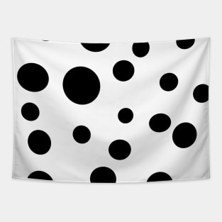 Simple fashionable design with Dalmation spots on white texture Tapestry