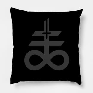 Leviathan Cross. Satanic Cross & Inverted Cross. Black Goth Satanism Satanist Pillow