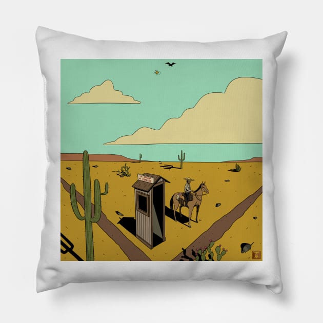 Outpost Pillow by chulodraws