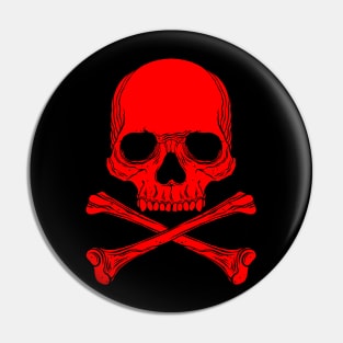 Cross bones and skull Pin