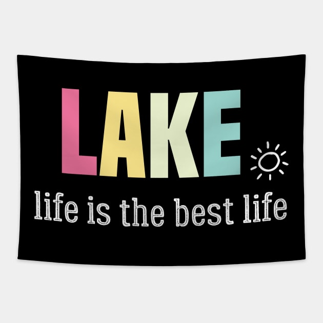 funny lake life is the best life Tapestry by Duodesign