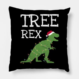 Tree-Rex Shirt Funny Christmas Dinosaur Pillow