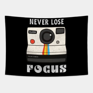 Photographer Never Lose Focus Vintage 70s Camera Tapestry