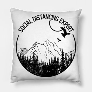 SOCIAL DISTANCING EXPERT HIKING MOUNTAINS Pillow