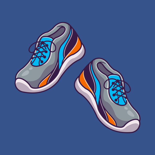 Running Shoes Cartoon Illustration by Catalyst Labs