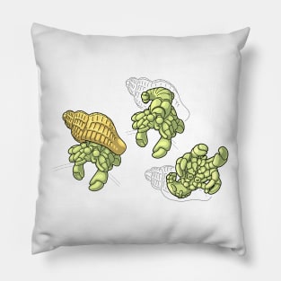 Hermit Crab Illustration Pillow