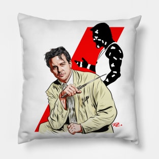 Mickey Rourke - An illustration by Paul Cemmick Pillow