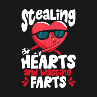 Stealing Hearts And Blasting Farts Dabbing Heart Toddler Kid T-Shirt