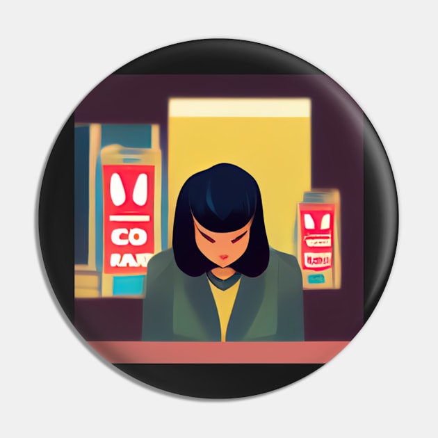 Shop assistant | Comics Style Pin by ComicsFactory