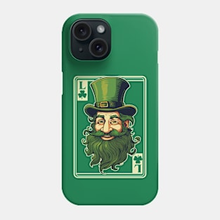 Leprechaun Shamrock Card St Paddys Day Festival Phone Case