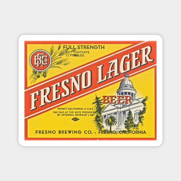 Fresno Lager Magnet by beejay559