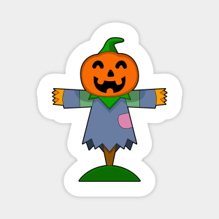 Scarecrow Halloween Pumpkin Magnet