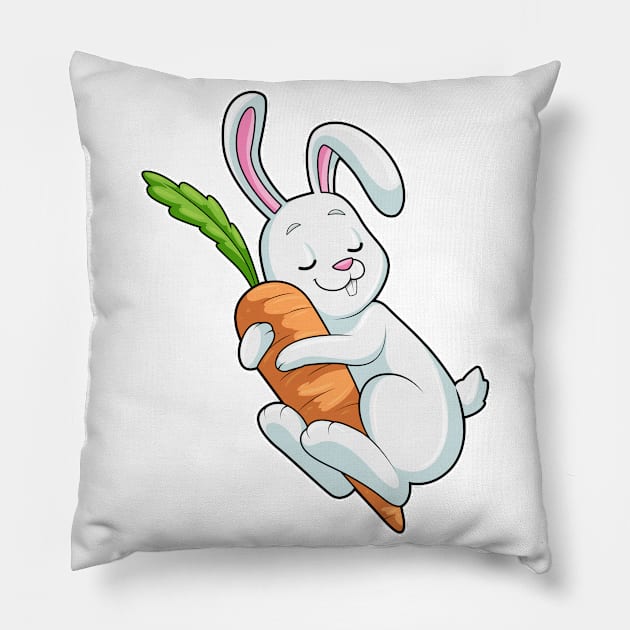 Rabbit with Carrot Pillow by Markus Schnabel