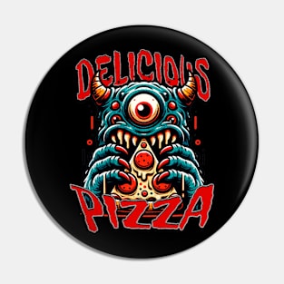 Pizza Monster Pin