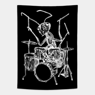 SEEMBO Ant Playing Drums Drummer Musician Drumming Fun Band Tapestry