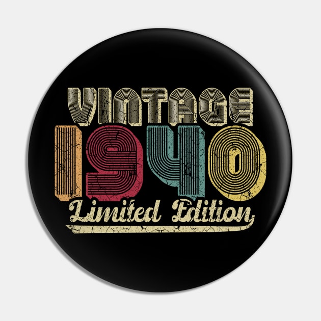 Vintage 1940 Limited Edition 80th Birthday Gift Pin by aneisha