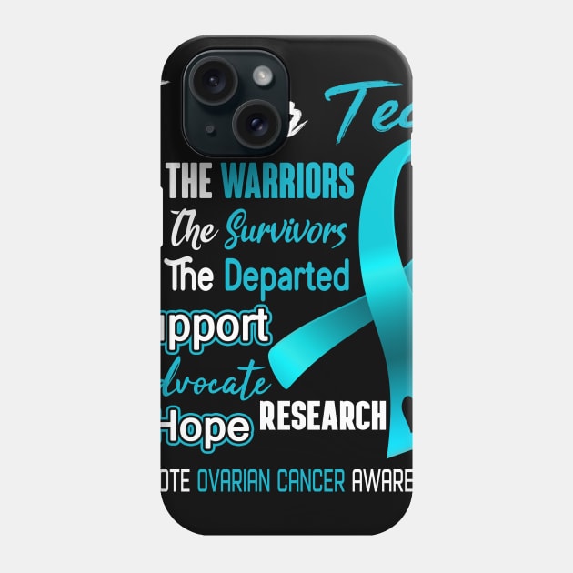 I Wear Teal For Ovarian Cancer Awareness Support Ovarian Cancer Warrior Gifts Phone Case by ThePassion99