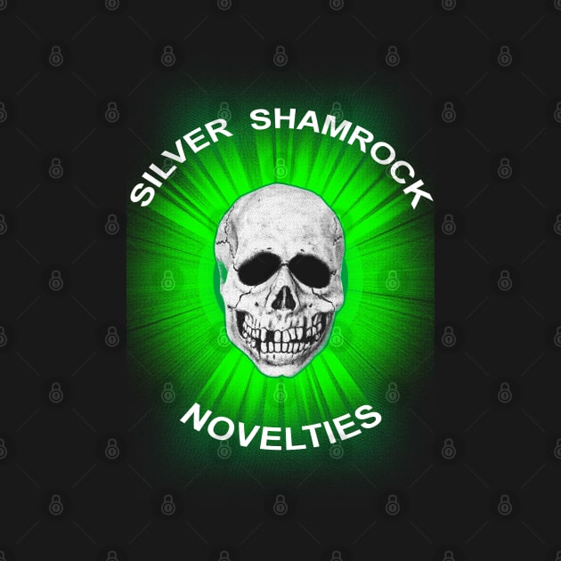 Silver Shamrock Skull by SquareDog
