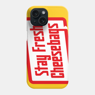 Stay Fresh Cheese Bags - Retro (Red and White on Yellow) Phone Case