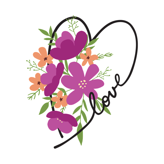 Floral Heart Love Letters for Flower Lovers by B*Shoppe