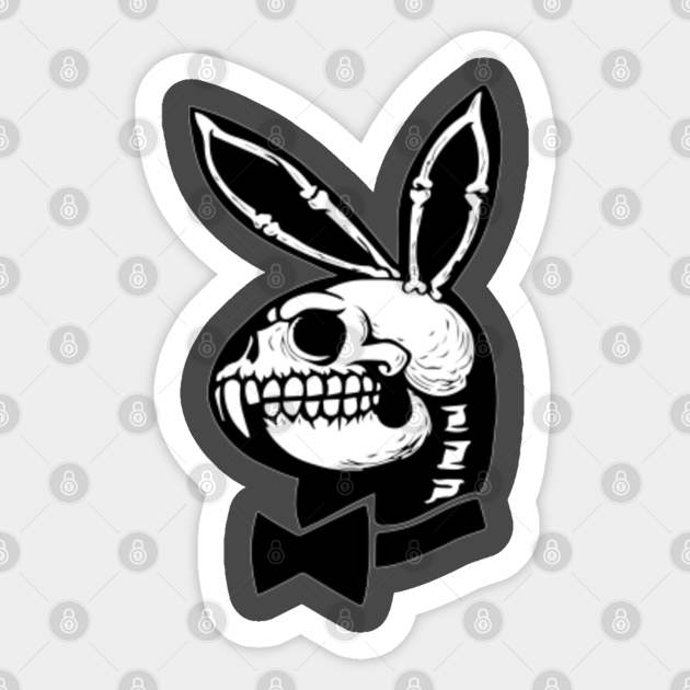 Playboy bunny skull - Playboy Bunny Skull - Sticker | TeePublic