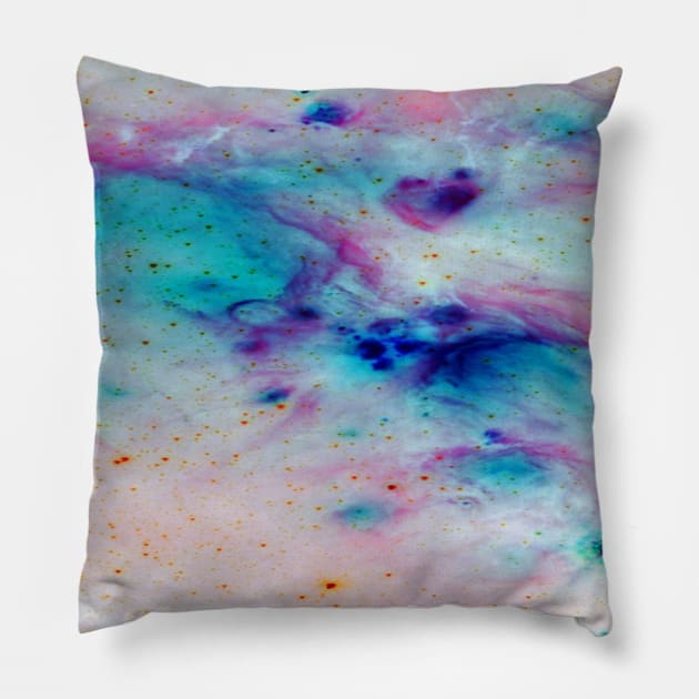 Carl Sagan Cosmos Quote Pastel Space Scene Pillow by GingerEccentric