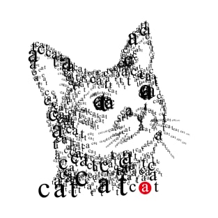 Font illustration "cat" T-Shirt