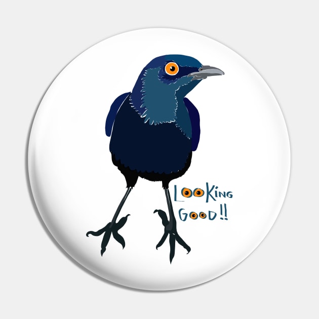 Glossy Starling Pin by michdevilish