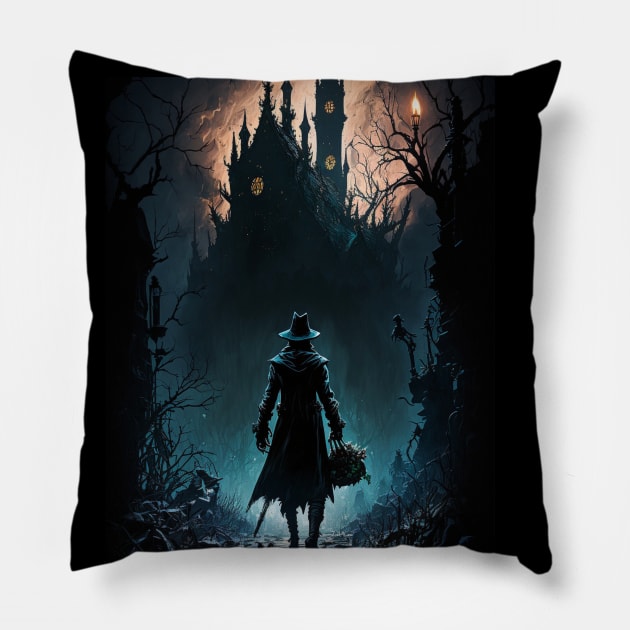 Bloodborne art Pillow by Geek Culture