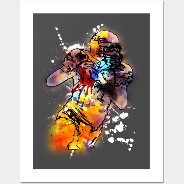 Art Poster Football Player