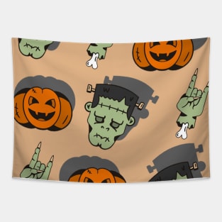 Cute Frankenstein, Frankenstein Monster, Frankly Funny Gifts, Halloween frankenstein Gift Tapestry