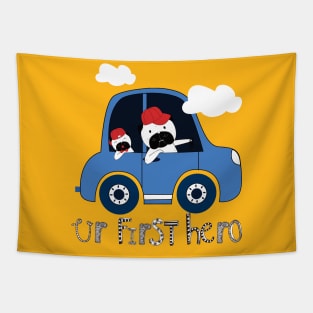 Your First Hero Daddy Baby Kids Cute Gift Tapestry