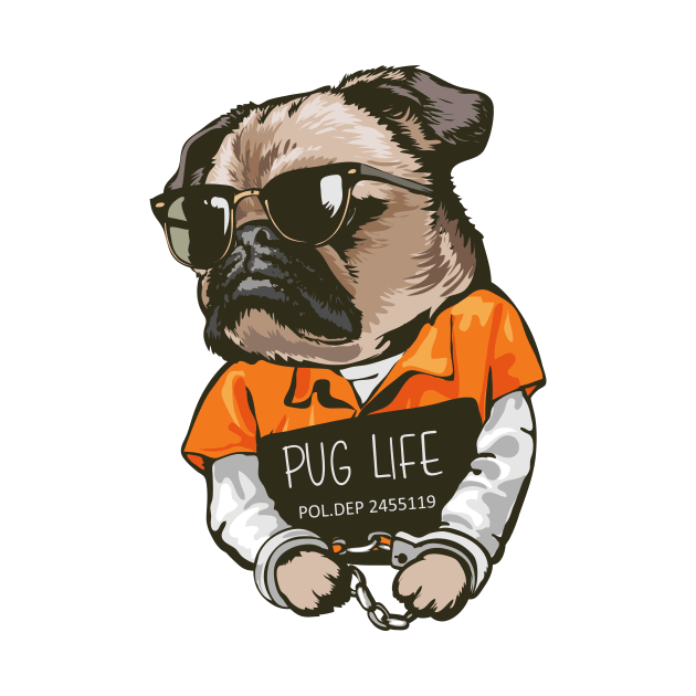 Pug Life Convict Mugshot by nissiu