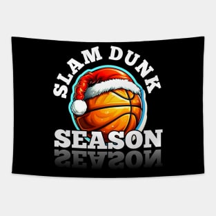 Slam Dunk Basketball Christmas Tapestry