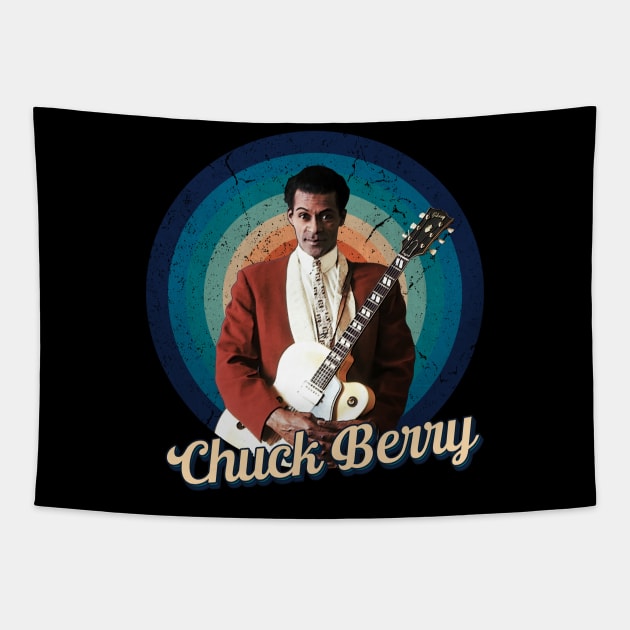 Johnny B. Goode Vibes Berry-Inspired Tee Tapestry by MilanVerheij Bike