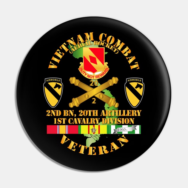 Vietnam Combat Veteran w 2nd Bn 20th Artillery DUI - 1st Cav Div V1 Pin by twix123844