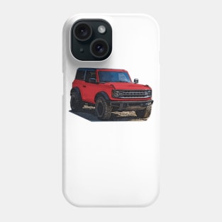 2021 Race Red Ford Bronco 2 Door Phone Case