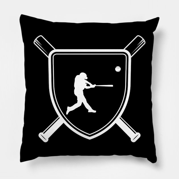 Funny Baseball Player in Your Pocket Baseball Men Boy T-Shirt Pillow by drag is art