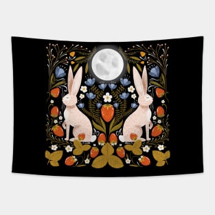 Bunnies and Strawberries Tapestry