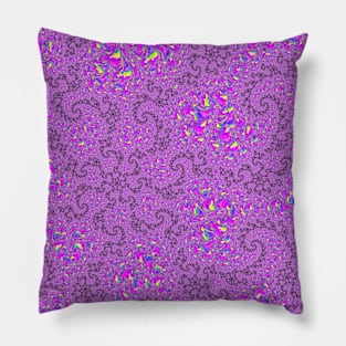 Colorful Psychedelic Fractal Spiral Pillow