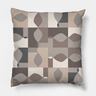 Mid Century Modern Geometric - Cafe Au Lait Pillow