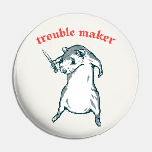 Trouble Maker  //  Cute mouse original design Pin