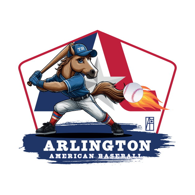 USA - American BASEBALL - Arlington - Baseball mascot - Arlington baseball by ArtProjectShop