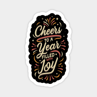 "Cheers to a Year Filled with Joy" Magnet