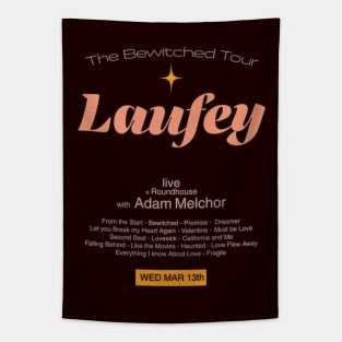 Laufey Bewitched Tour maroon Poster Tapestry