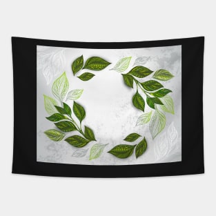 Composition of Patterned Tea Leaves Tapestry