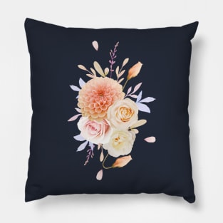 Roses dahlia flower Pillow