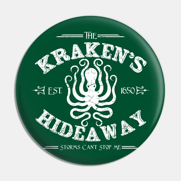 The Kraken's Hideaway, distressed Pin by hauntedjack