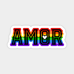 Amor Pride Rainbow Magnet