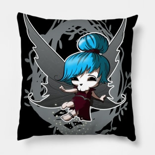 Cupcake Crossbones Blue Fairy Pillow